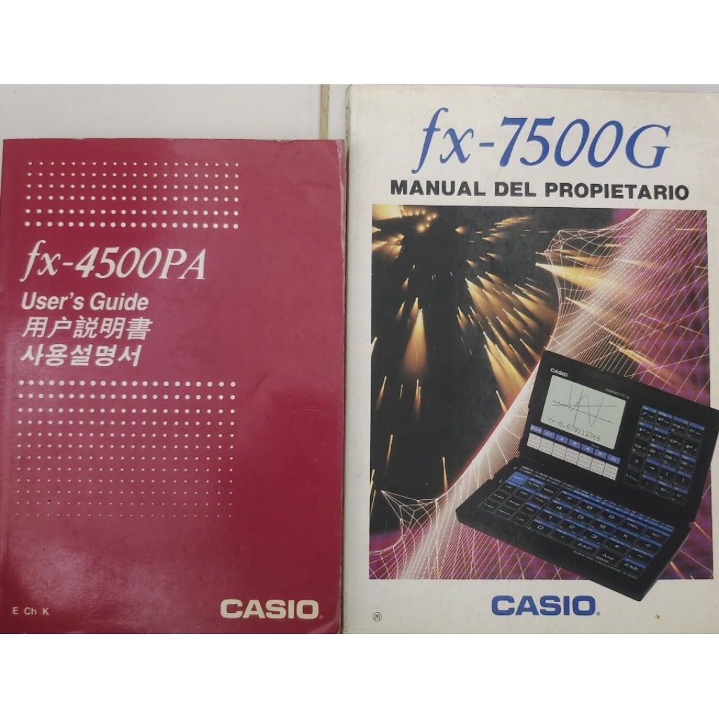 BUKU CASIO FX 7600G-FX-45OOPA BEKAS ORIGINAL
