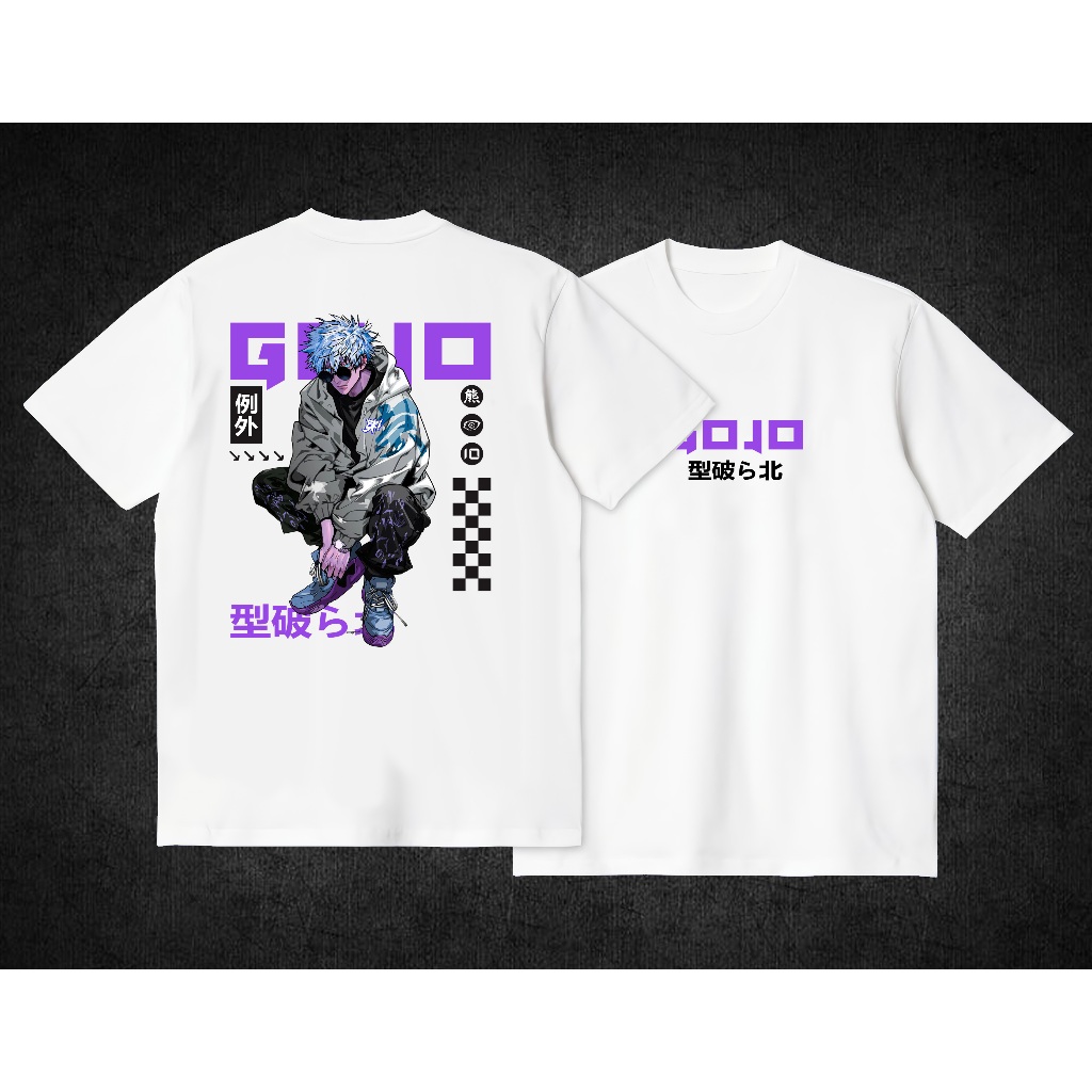 LuckZONE T-Shirt | Kaos Atasan Pria | Gojo Satoru | Cotton Combed 24s