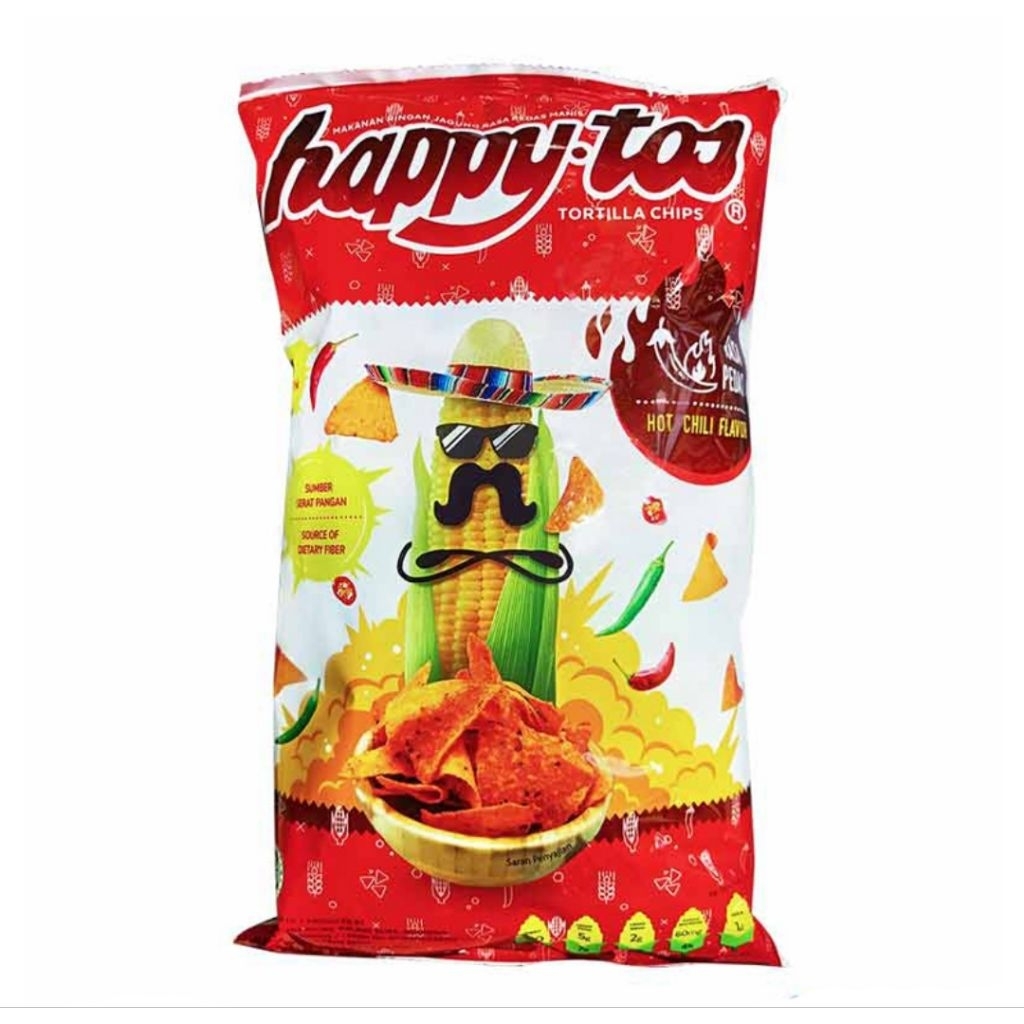 Happy Tos Keripik Tortila Rasa Pedas 140 Gram