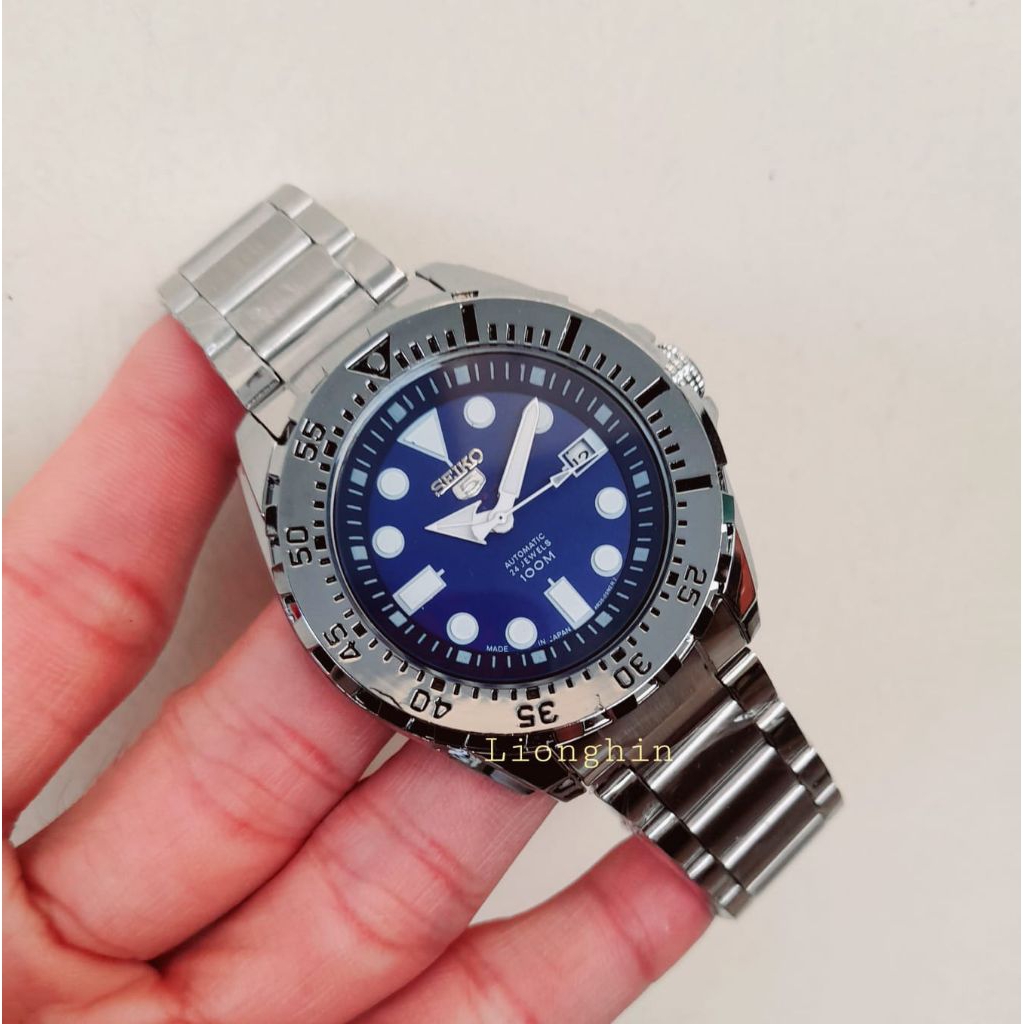 jam tangan pria seiko5 otomatis terbaru jam tangan automatic sport rantai stainless OWS