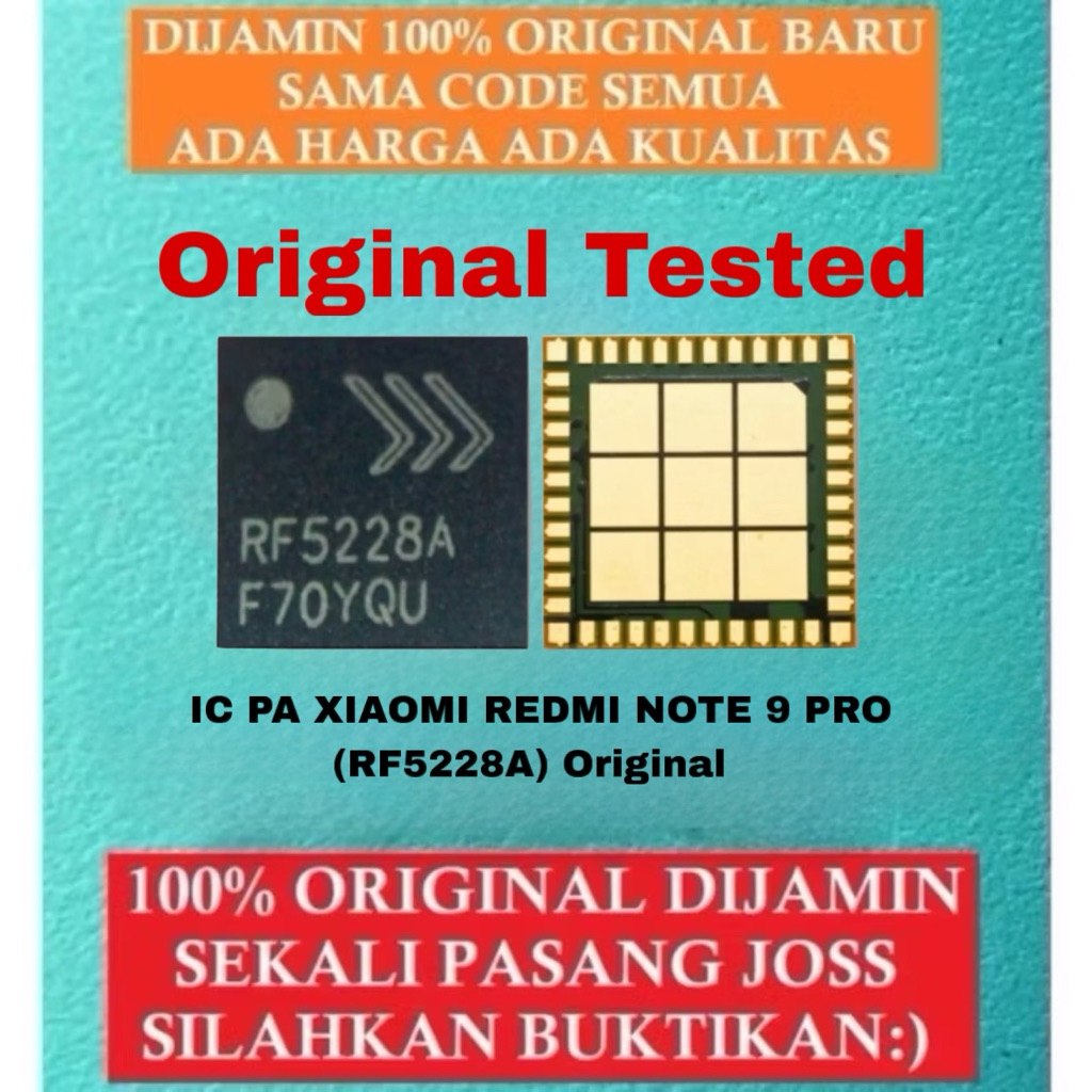 IC PA XIAOMI REDMI NOTE 9 PRO (RF5228A) Original Tested ic