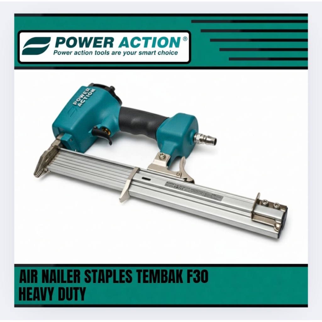 Staples Tembak Paku Staples Angin Kompresor Air Nailer F30 Gun Staples Power Action