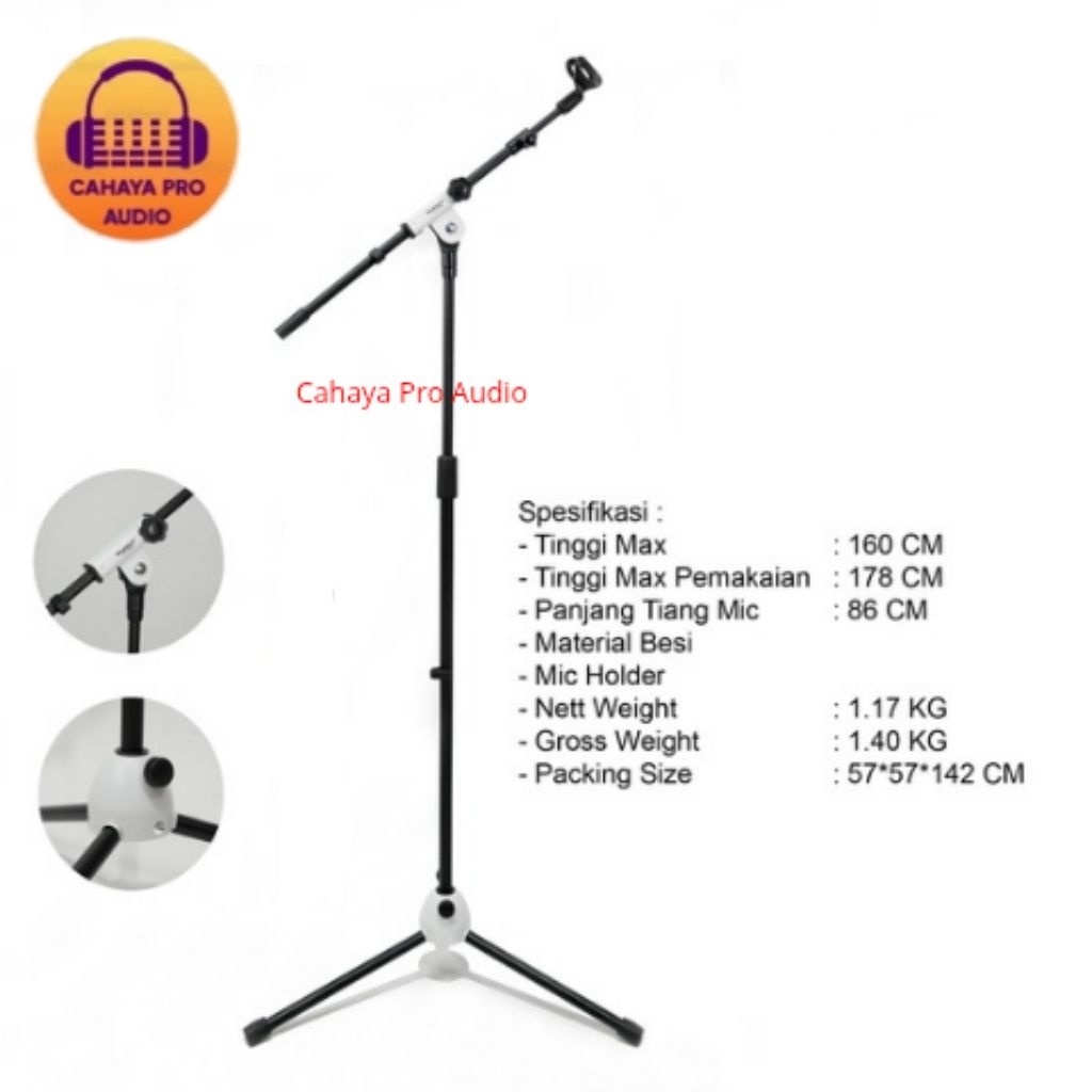 Stand Microphone Stand Mic Panjang Full Besi Premium Quality