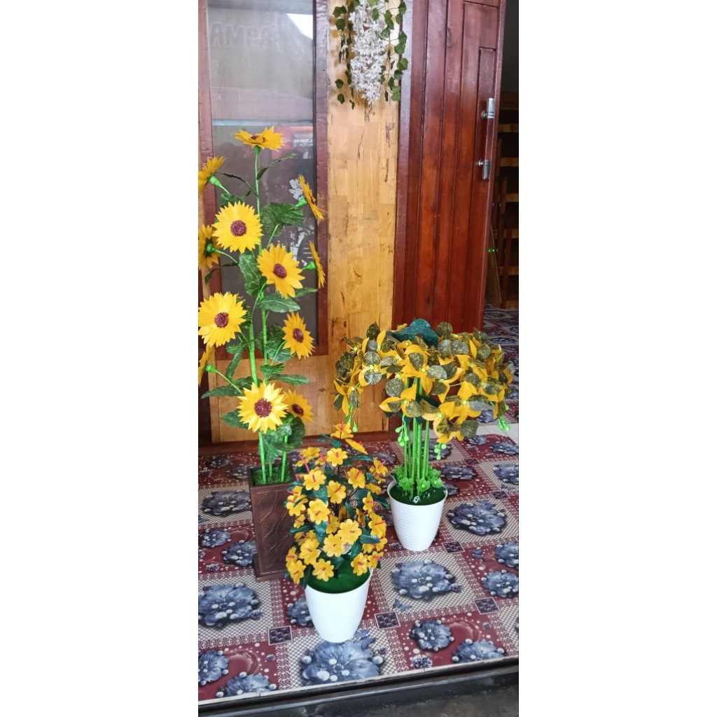 handmade kresek Bunga sudut warna kuning
