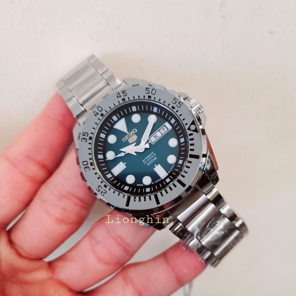 jam tangan pria automatic terbaru rantai sport jam tangan seiko5 sport tanpa baterai