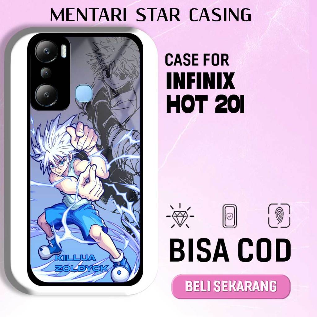 CASE INFINIX HOT 20i - SOFTCASE PREMIUM MATE HARD CASE - CASE GLOSY HOLOGRAM MOTIF KILUA
