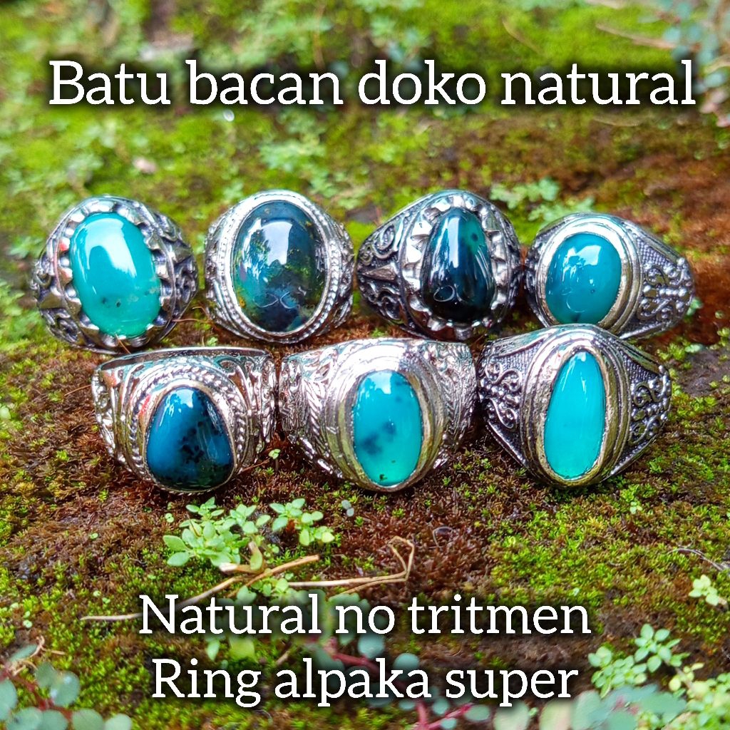batu bacan doko/cincin batu bacan doko natural/batu bacan doko asli (No Tritmen)/batu akik