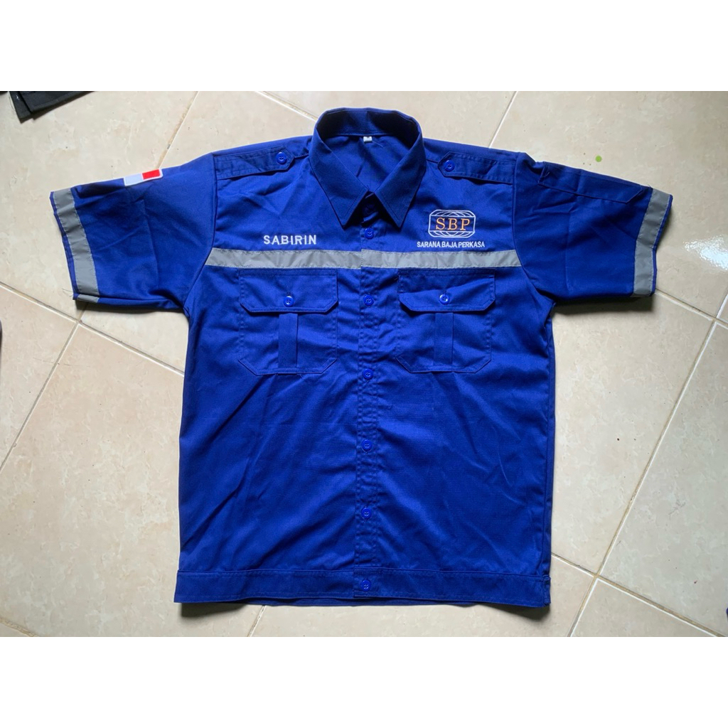 Baju Kerja Safety Bordir Seragam Wearpack K3 Proyek Bengkel Las Bisa Request Tulisan Perusahaan