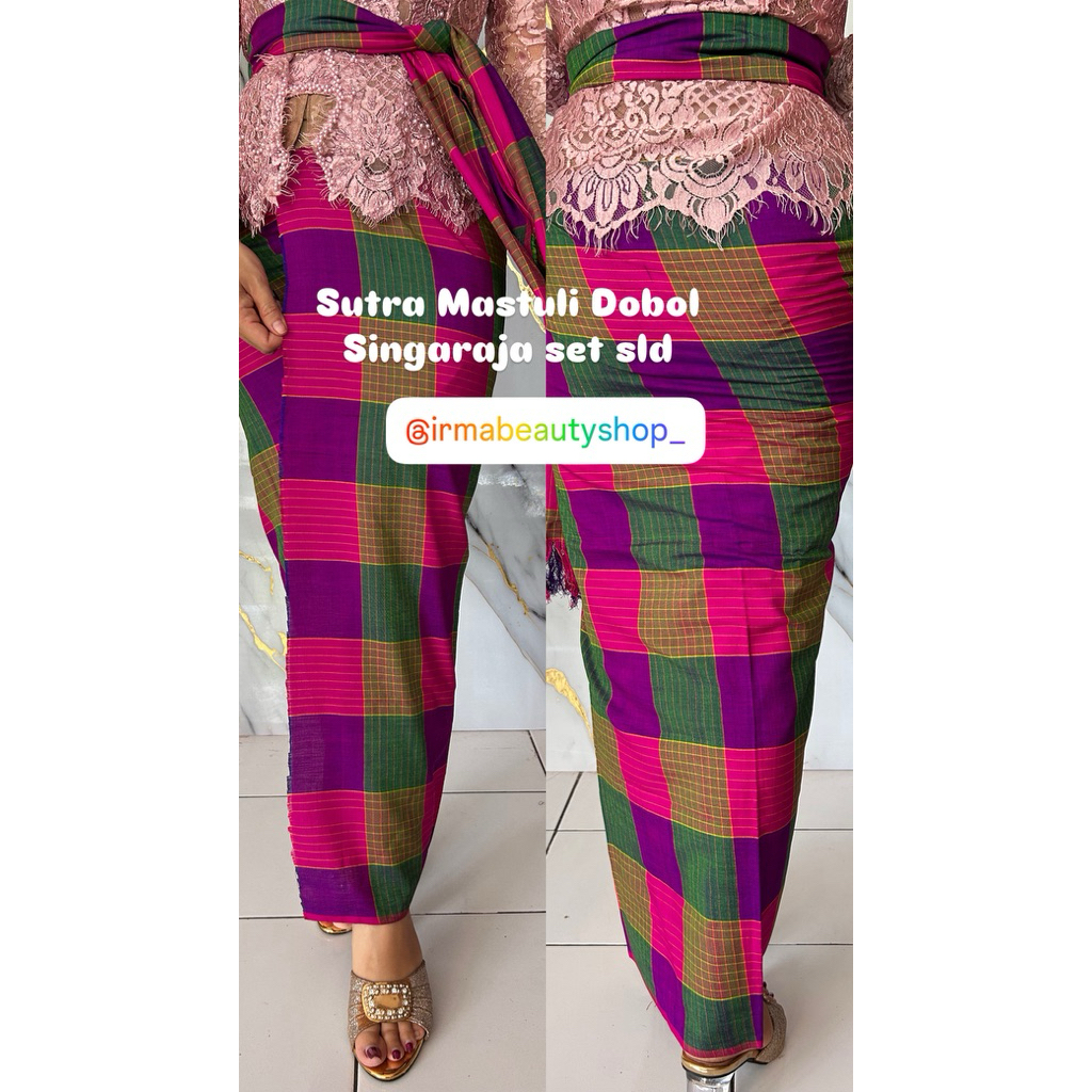 Ready Stok Sutra Mastuli Dobol Ori Singaraja Set Selendang