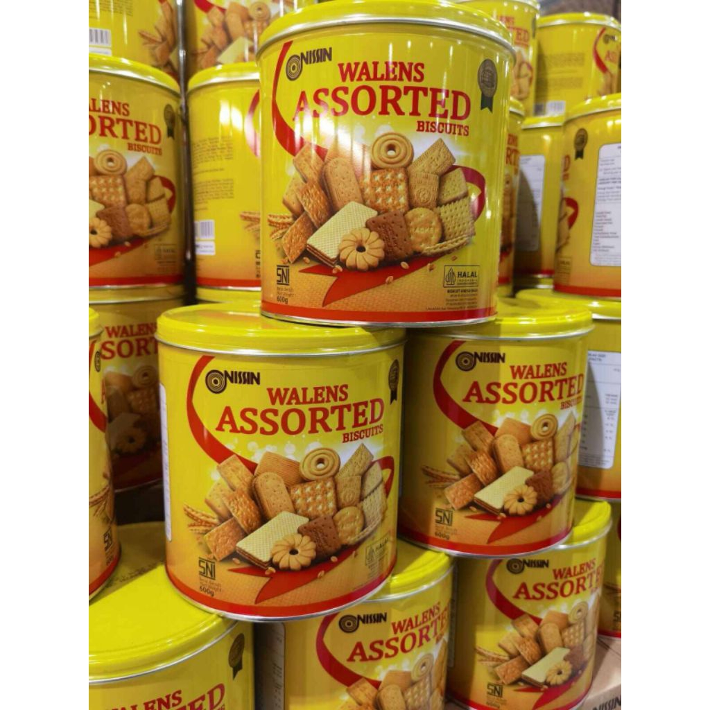 Nissin Walens Assorted 600g | Biskuit Kaleng Bulat | Biskuit lebaran