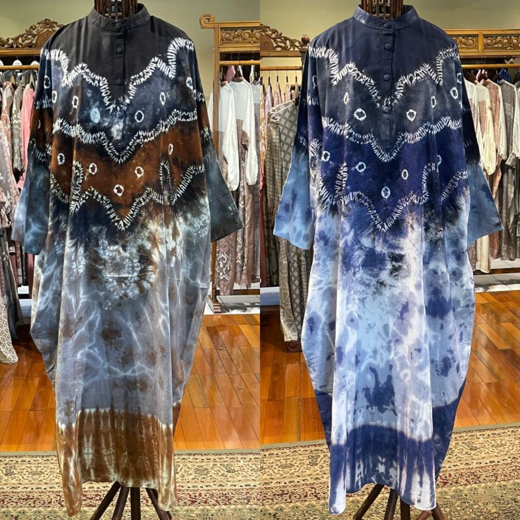 Lila Kaftan by Dian Pelangi LIMITED Busana Homey Muslim Daily Gamis Tiedye Casual Formal Wanita Cant