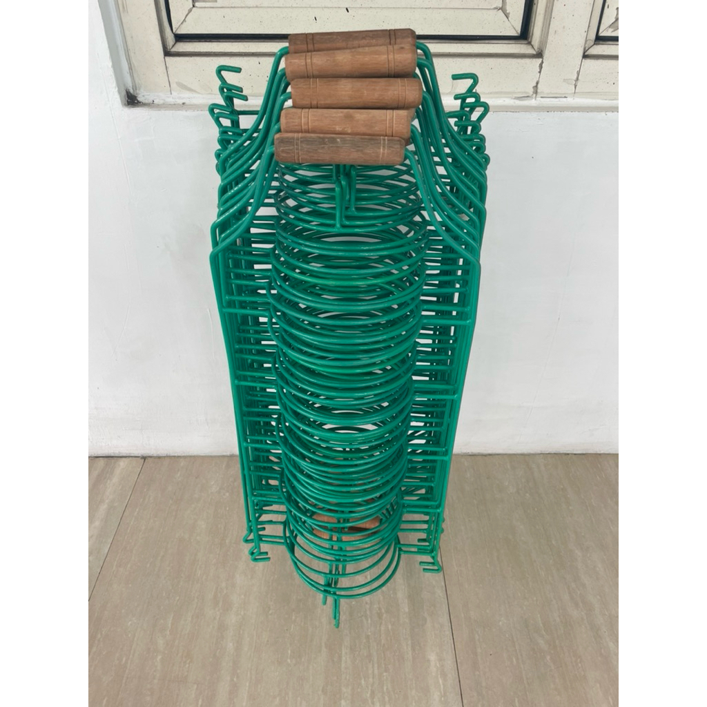 5pcs Tentengan/ Rantangan piring hajatan( pegangan kayu)