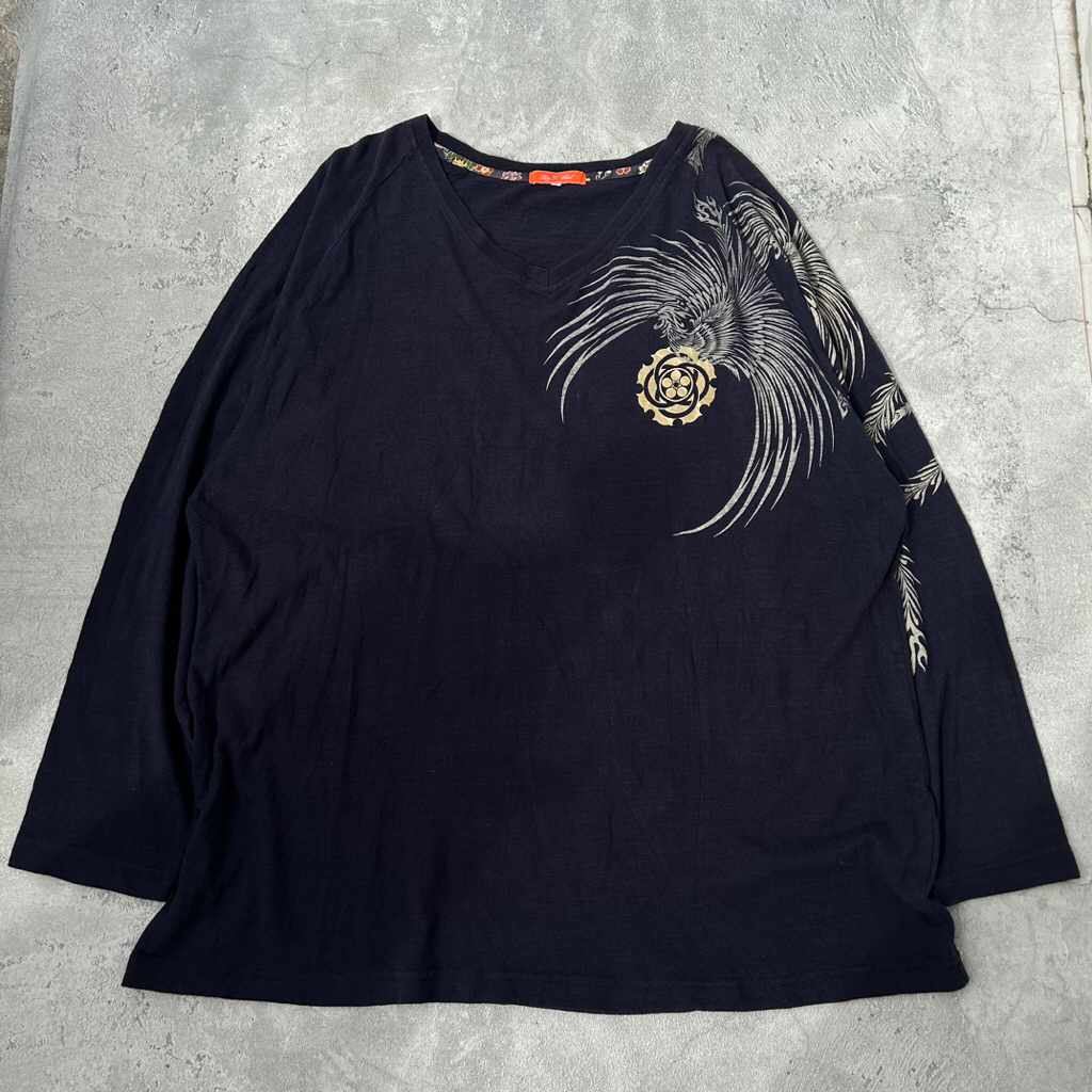 Japanese Sukajan Art Phoenix Bird Longsleeve