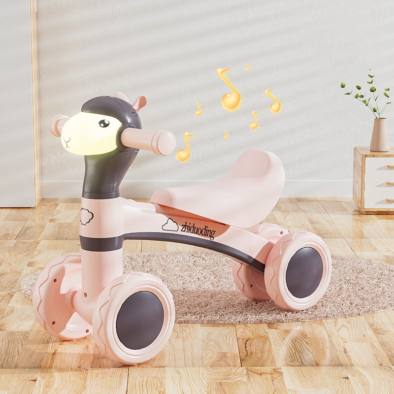 Sepeda Anak Tanpa Pedal Roda 4 Sepeda Anak Roda 4 dengan Lampu dan Musik Sepeda Anak usia 2-4 tahun