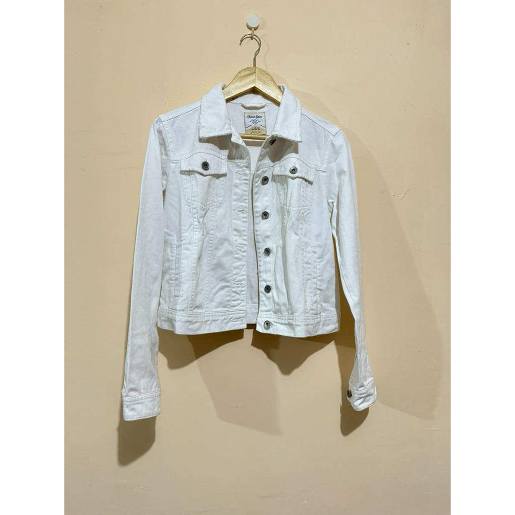 Preloved Jaket Jeans Putih Stradivarius