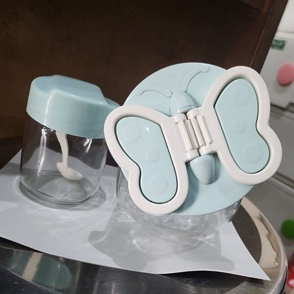 toples kaca green seasoning jar toples bumbu toples madu botol estetik kaca tempat bumbu estetik