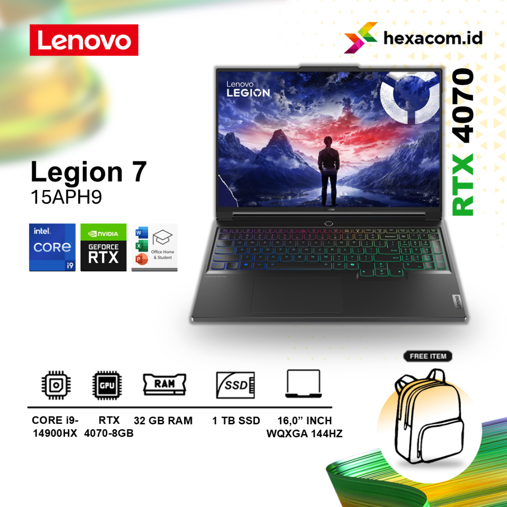 Lenovo Legion 7 16IRX9 i9 14900HX RTX4070 32GB 1TB SSD 16" inch WQXGA