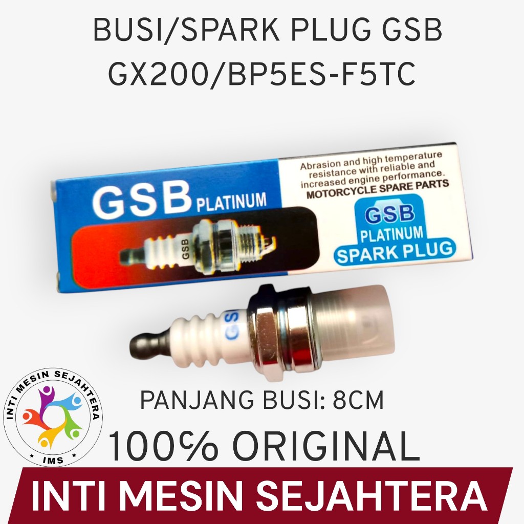 GX200 BUSI/SPARK PLUG GSB GX200/BP5ES-F5TC PANJANG 8CM ORI 100% ORIGINAL ASLI