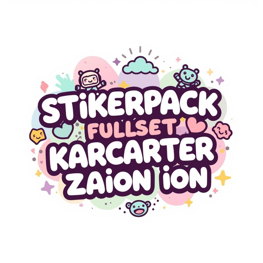 paket stiker tempel edisi karakter zaion ion terbaru