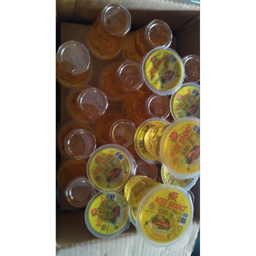 minyak goreng gelas rosebrand