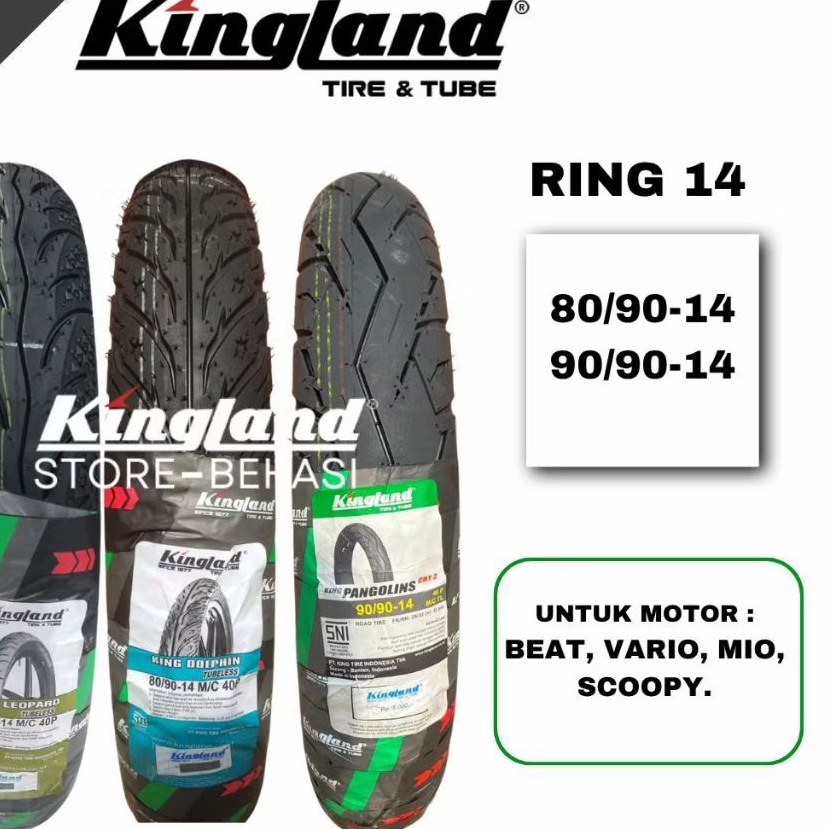 1 Pcs Ban Kingland 80/90/14 King Tiger Kingland