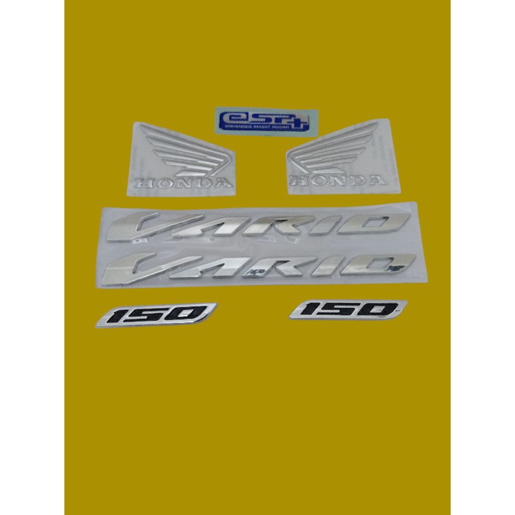 emblem vario new silver+sayap garuda silver+150 silver+esp biru
