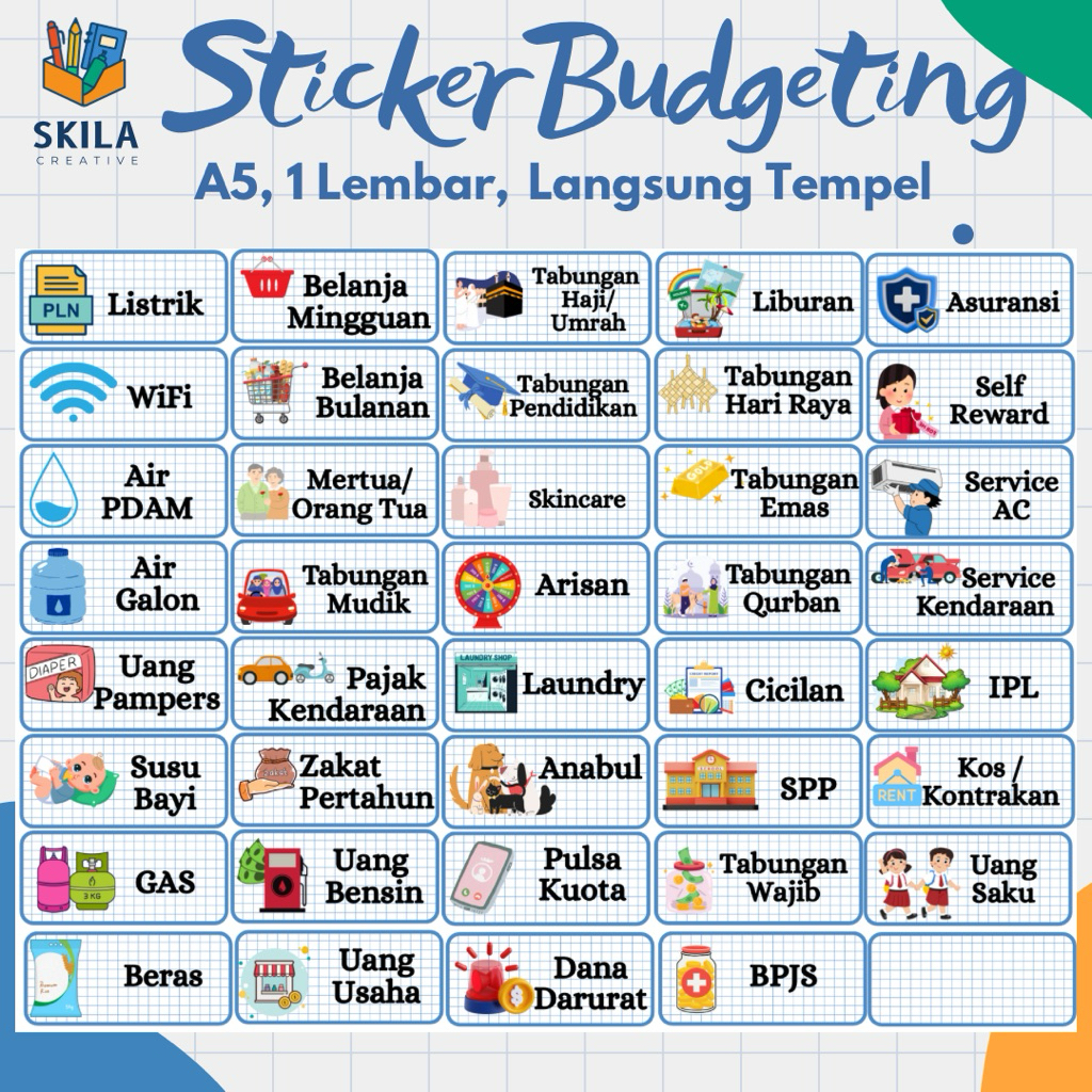 Sticker Budgeting -SKILA CREATIVE ka
