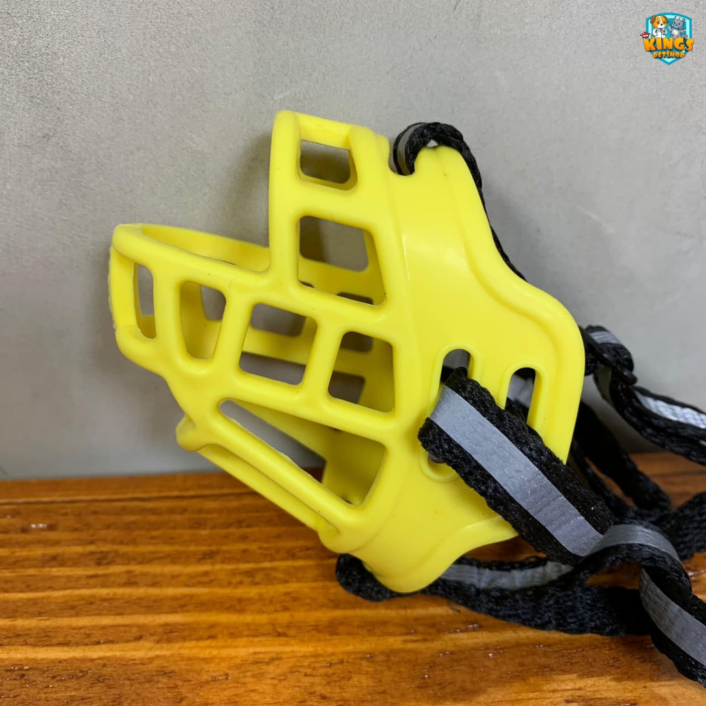 DOG MUZZLE COVER YELLOW - DOG MUZZLE UNTUK HEWAN