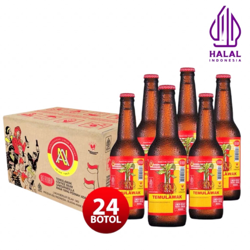 Paket 24 Botol Temulawak Original Agung Ngoro Grosir Minuman Coffee Beer