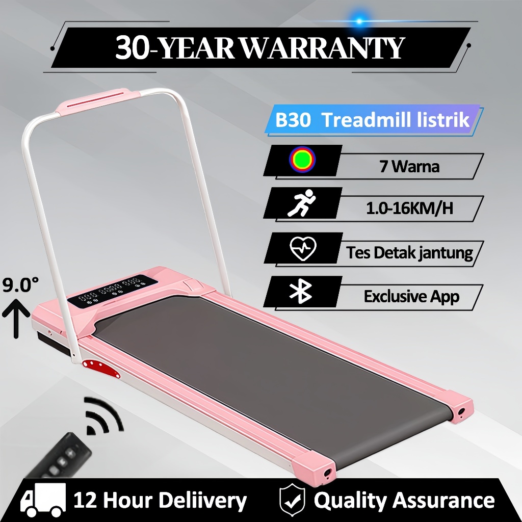 Treadmill Listrik Treadmill Multifungsi Bluetooth treadmill portable Walking Pad Incline Low Watt Tr