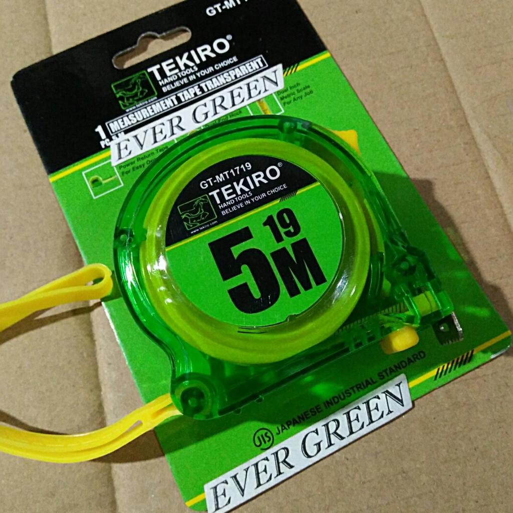 sparepart Meteran 5 Meter TEKIRO Japan - 5 M Roll Meter ABS Hijau