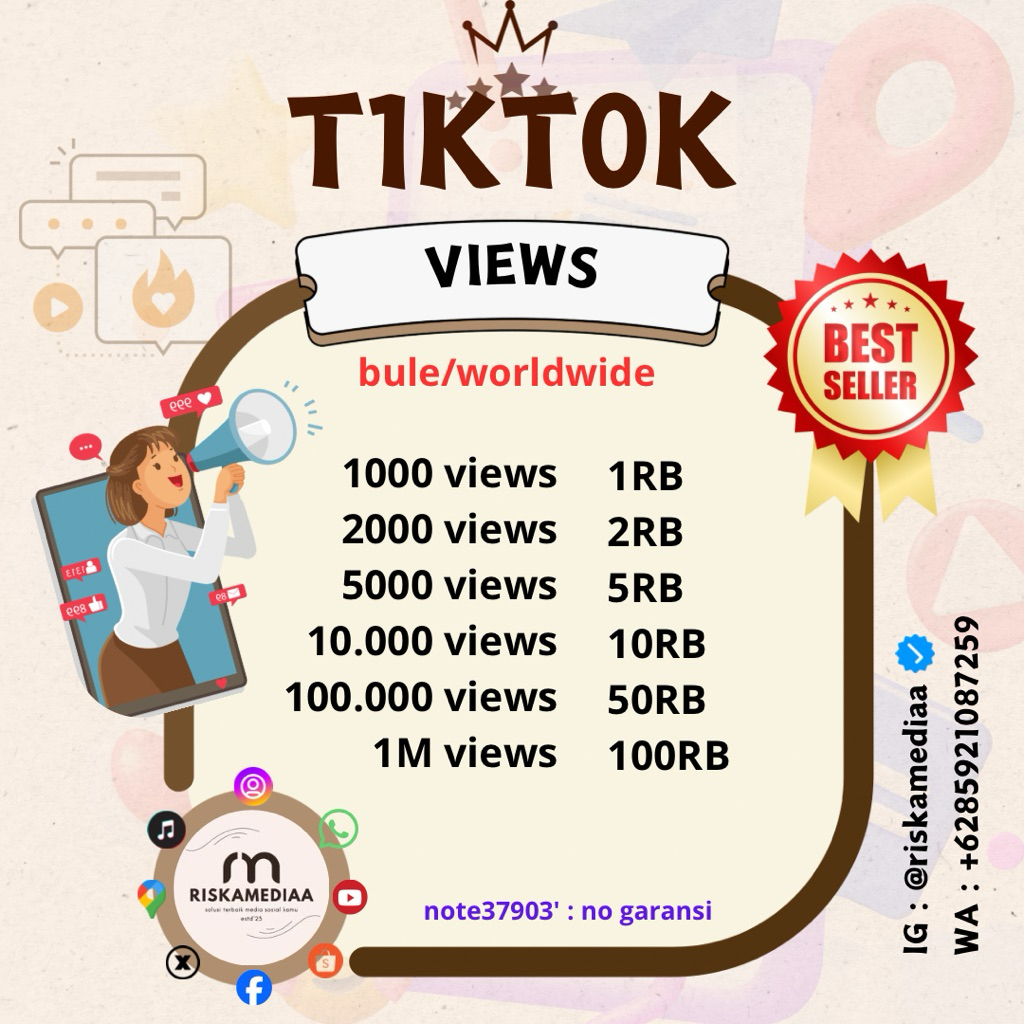(BULE) VIEWS TEKTOK LUARNEGRI VIEWS TERMURAH VIEWS TEKTOK PROSES CEPAT BERGARANSI