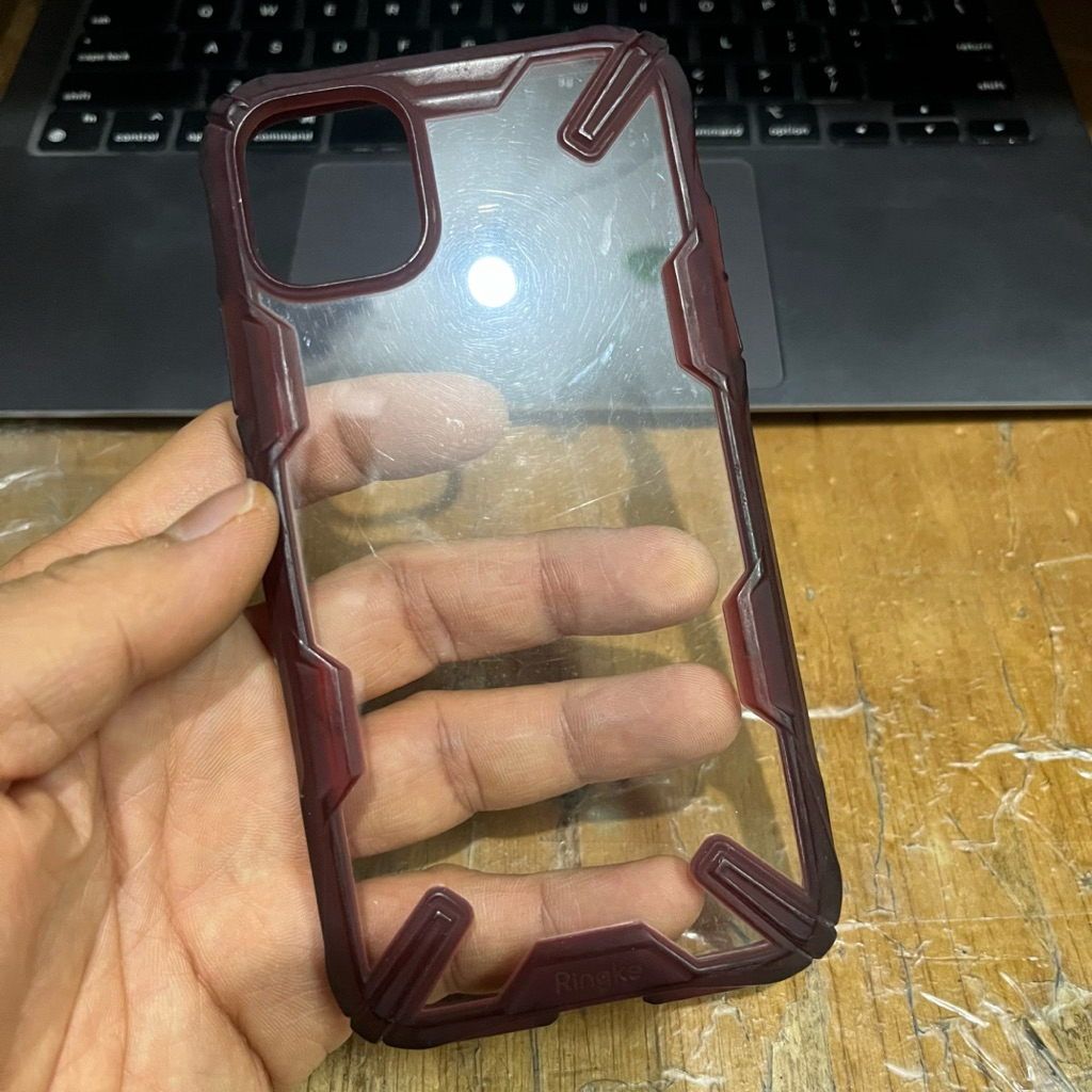 [PRELOVED PAKAI SENDIRI] ORIGINAL RINGKE CASE FUSION X (WARNA RUBY RED) IPHONE 11 SEKEN / SECOND / B