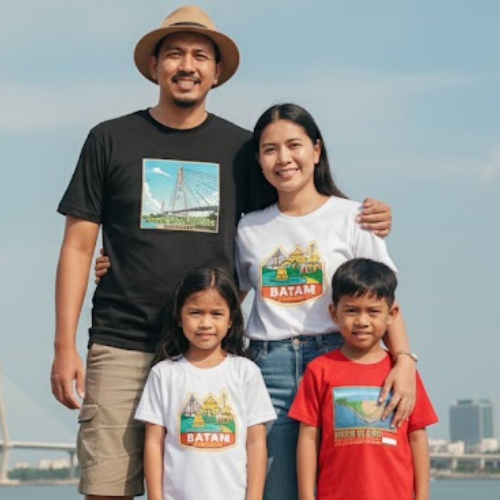 Kaos Batam Kepri Asli Cotton Combed 30s Premium Kaos Oleh Oleh Batam Anak Dewasa Unisex