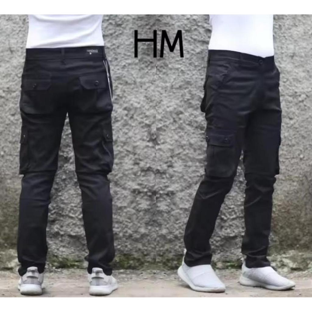 Eiger - Celana Cargo Panjang Cowok Skinny Polos Cowok Bahan American Drill /Celana Cargo Gunung