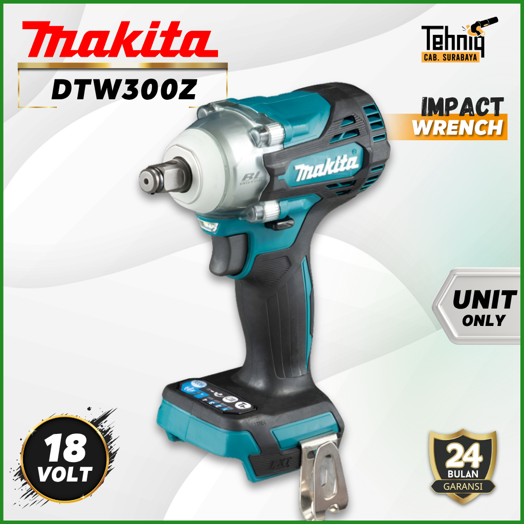 Makita DTW300Z Mesin Pumbuka Baut Baterai 18 V Impact Wrench Cordless