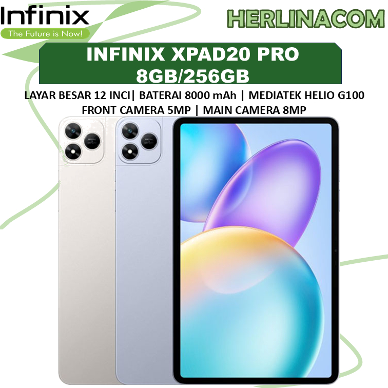 Infinix Xpad 20 Pro 8gb/256gb 12 2k Display - Helio G100 Ultimate Chipset - Garansi Resmi Nasional