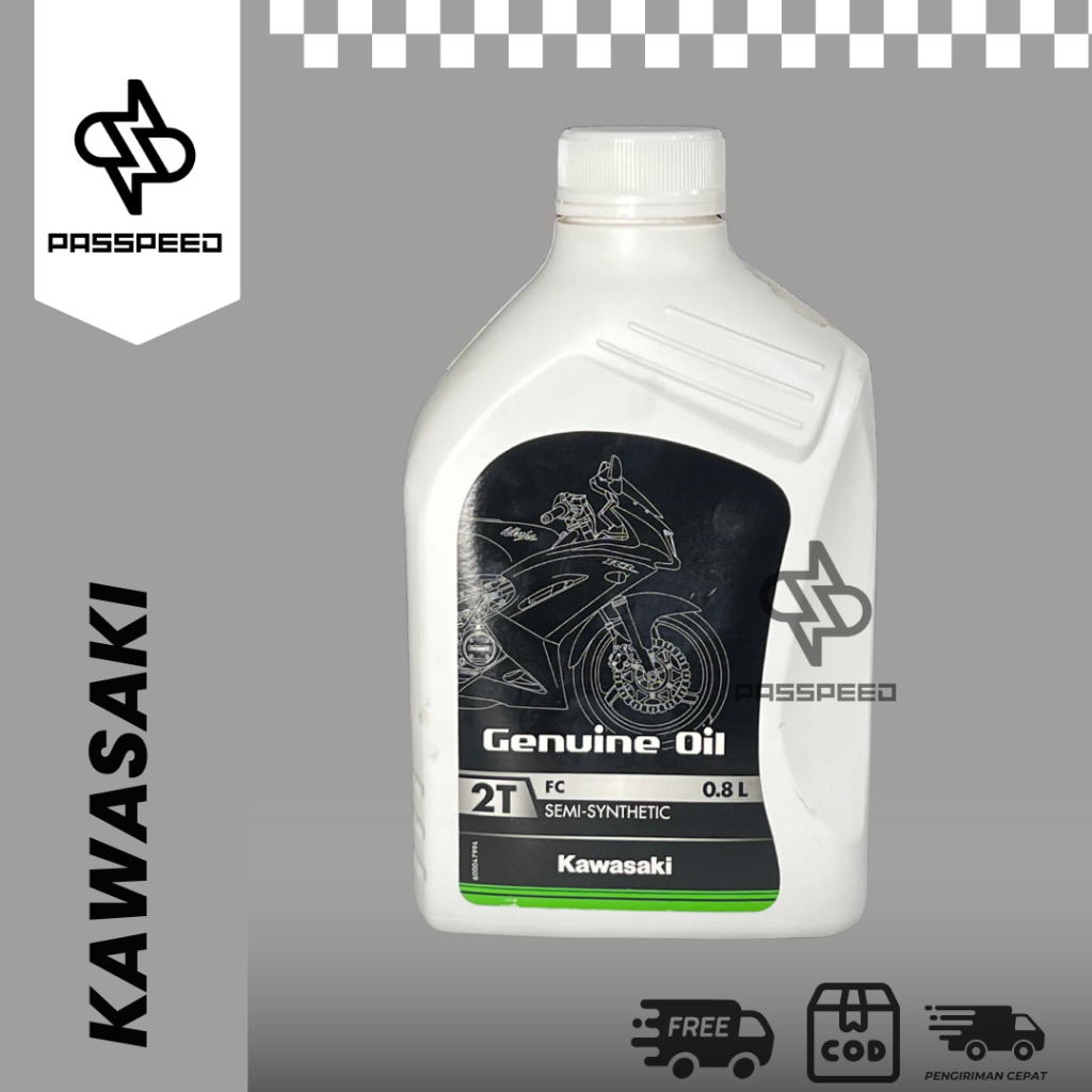 KAWASAKI GENUINE OLI 2T OLI SAMPING ORIGINAL KAWASAKI 0.8L