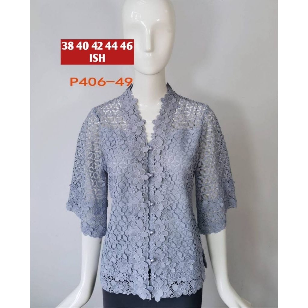 Blouse Pink Boutique Casual Wear | Blouse Bangkok Kancing Depan | Blus Brokat |