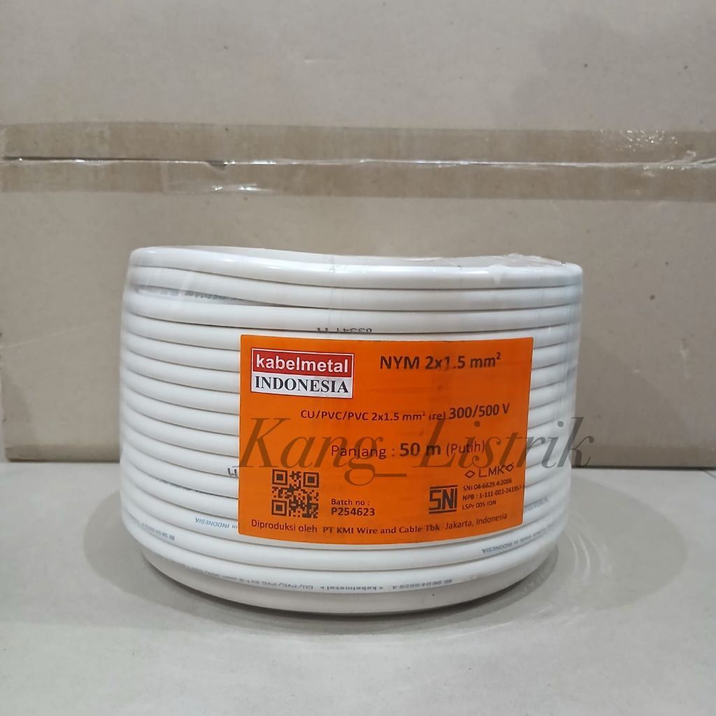 Kabel Listrik / Kabel Jembo KABEL METAL INDONESIA NYM 2x1.5mm / Kabel Listrik NYM JEMBO NYM kabelmet