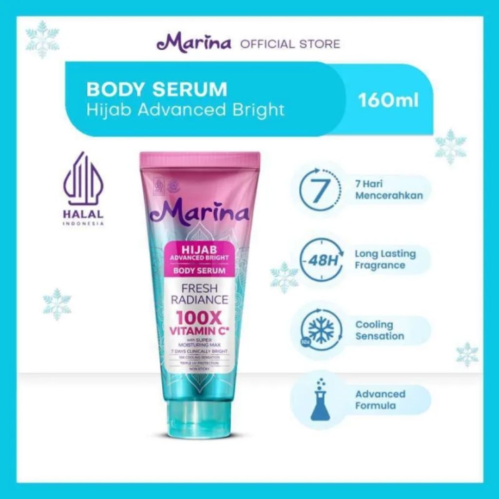 Marina Hijab Advanced Bright Body Serum Fresh Radiance 160ml