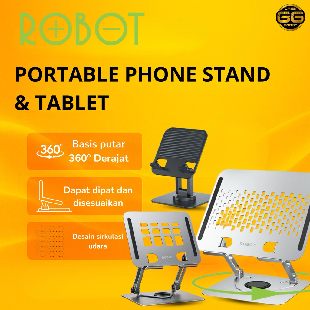HOLDER ROBOT PHONE&TABLET STAND 360°Derajat (RT-LS08) (RT-LS07) (RT-LS06s)