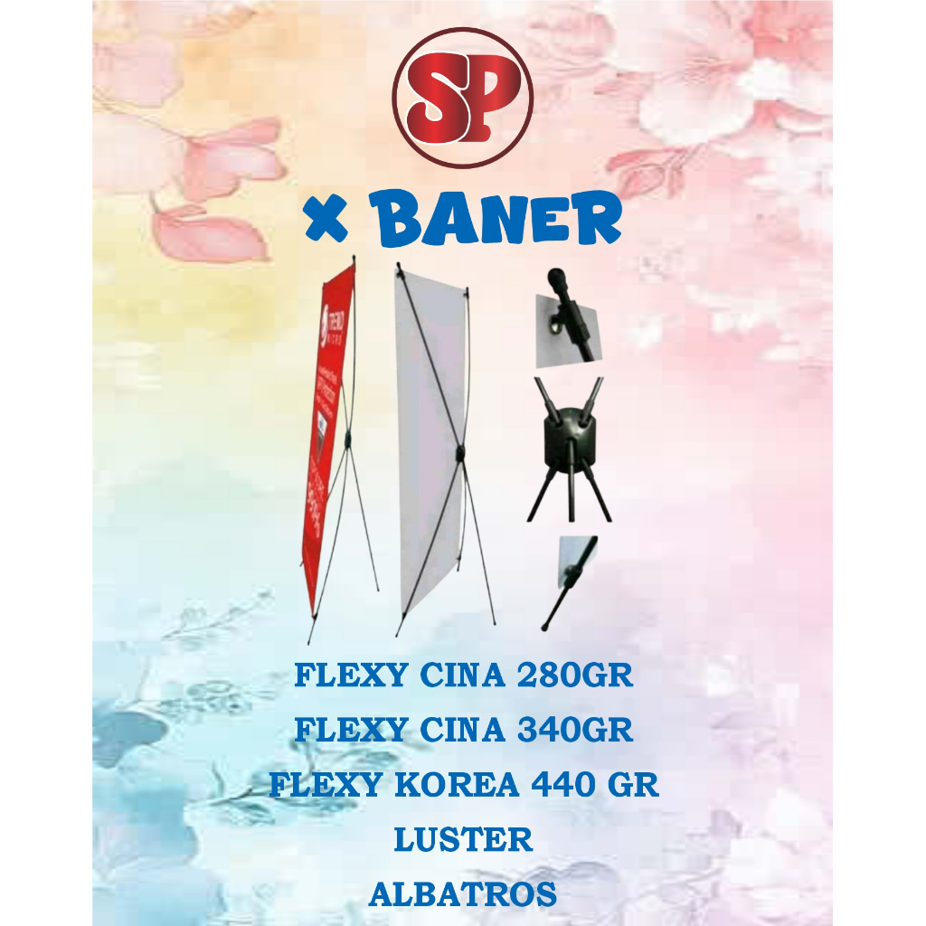Cetak X Banner 60X160 / Print X Banner ALBATROS LUSTER FLEXY