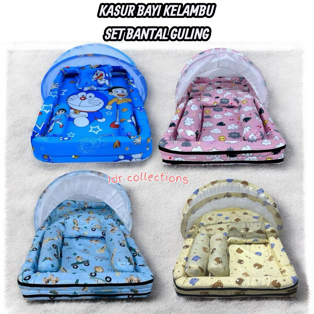 KASUR BAYI KELAMBU SET BANTAL GULING / KELAMBU TERPISAH