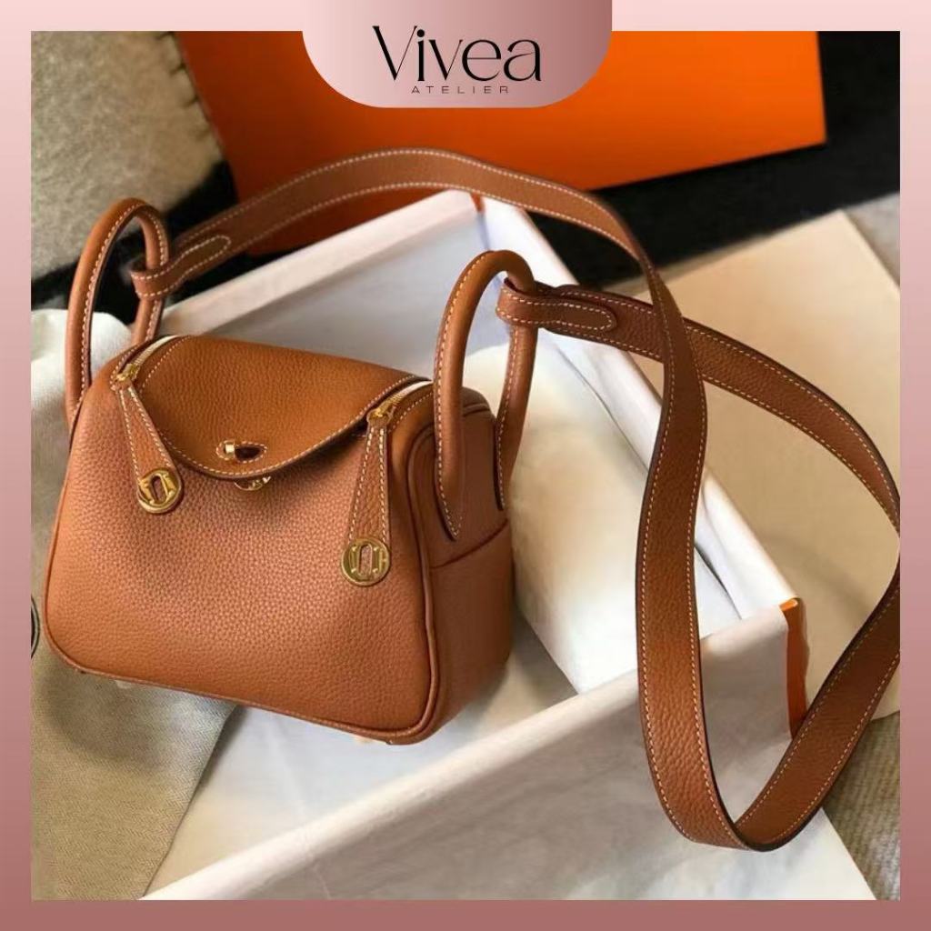 Pre Order Tas Wanita Mini Premium Kulit Asli Model Lindy 19cm with Shoulder Strap dan Handle – Togo 