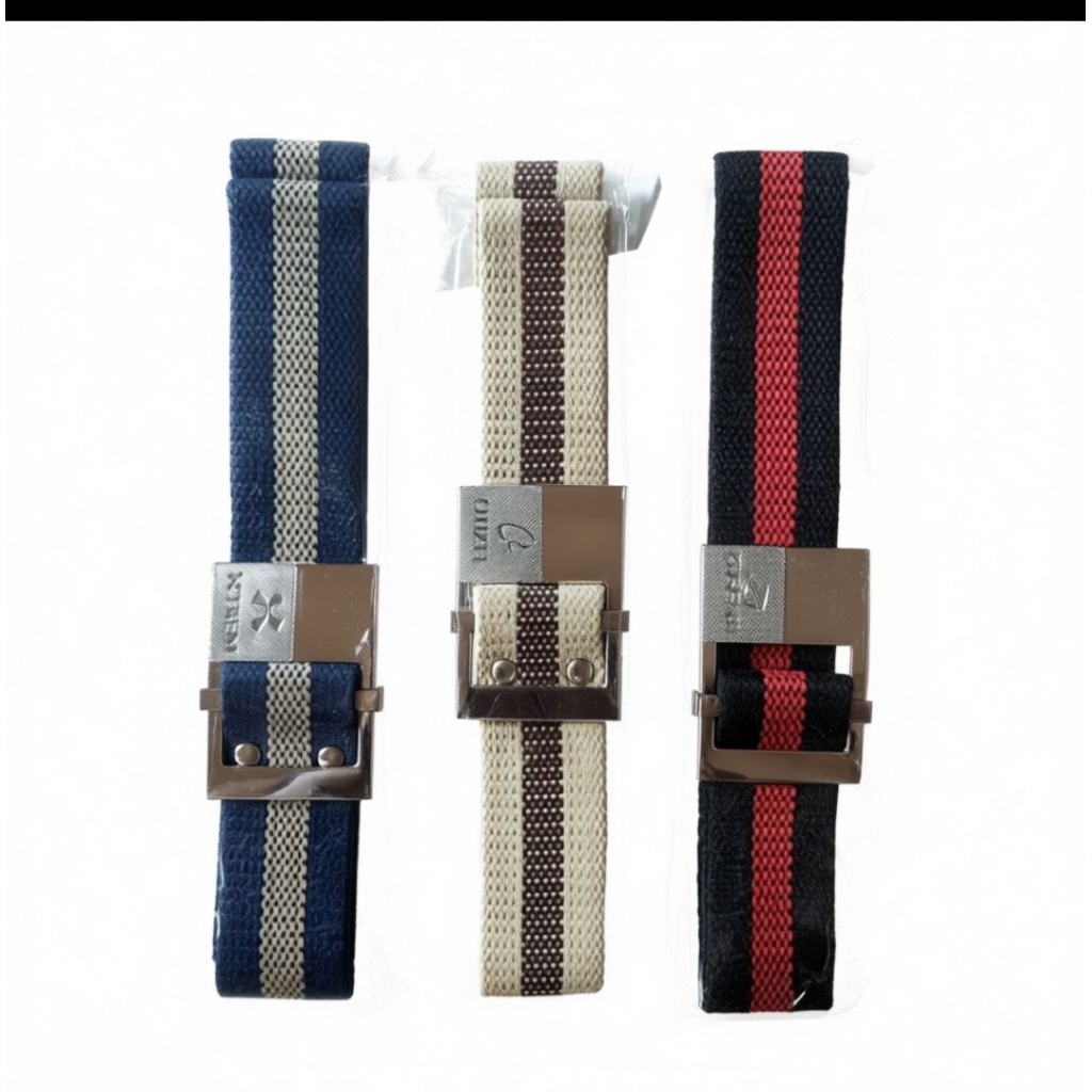 Sabuk Pria Wanita Gesper Geser Sabuk Kanvas Gesper Geser