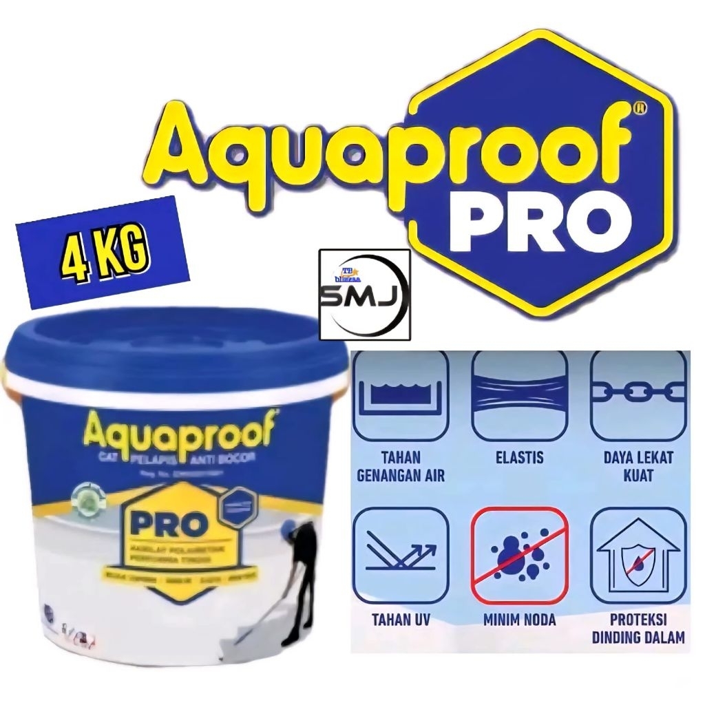 Aquaproof 4kg Aquaproof PRO 4kg Aquaproof Pro Abu Abu 4kg Waterproof Anti Bocor PRO 4kg GALON