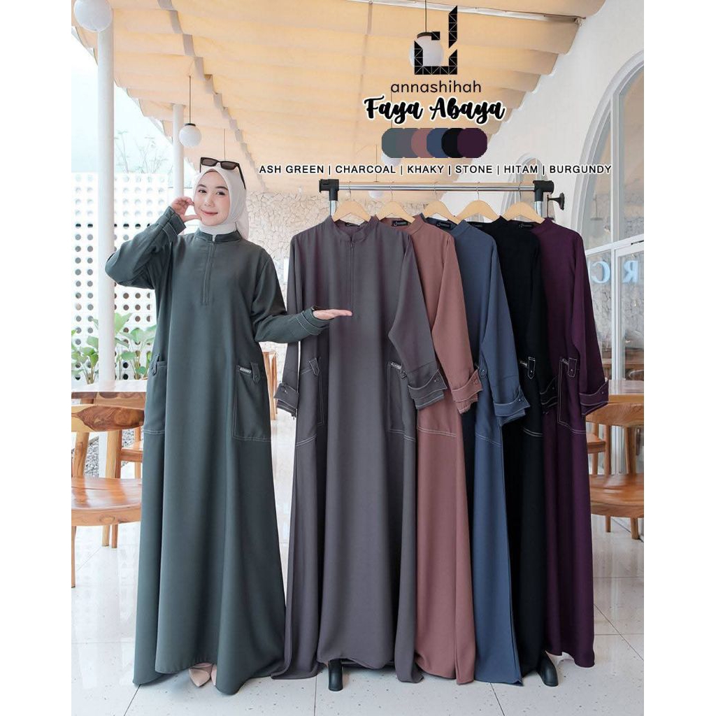 FAYA Gamis Bahan Yotis Morena ORI by Annashihah/ Faya Abaya by Annashihah / Gamis Faya Abaya ORI Ann