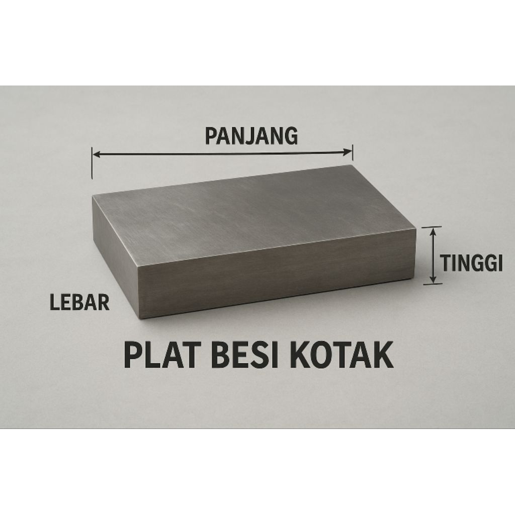 Besi Plat 500mm x 350mm Tebal 50mm 1 pcs