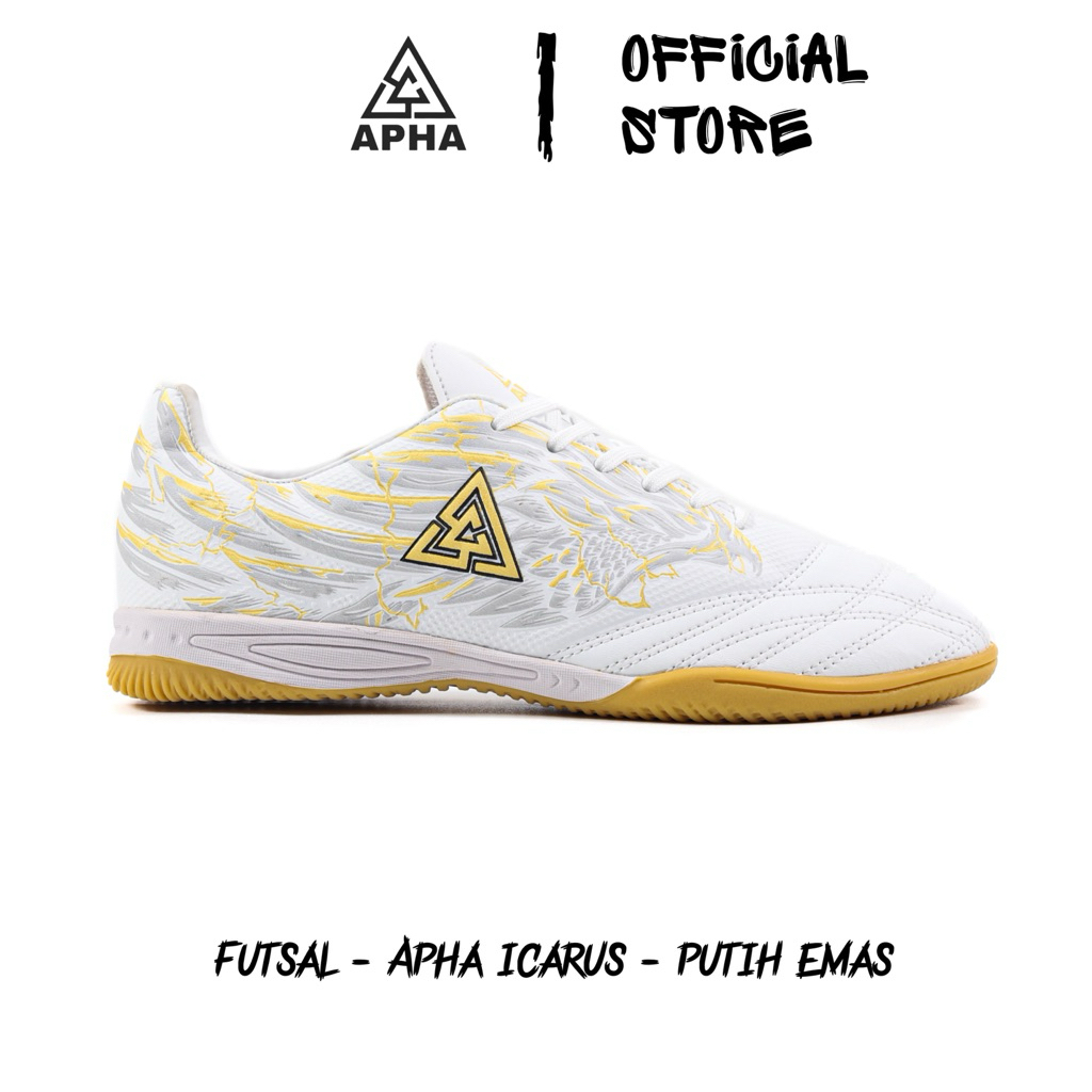 APHA - Sepatu Futsal Apha Icarus Putih Emas